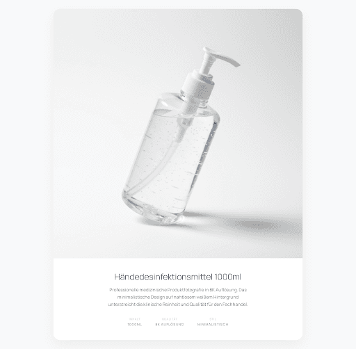 Händedesinfektionsmittel 1000ml — Wandspender-Flasche 2