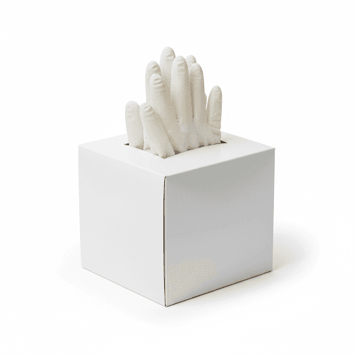 Latex-Untersuchungshandschuhe gepudert — 100er Box (M) 3