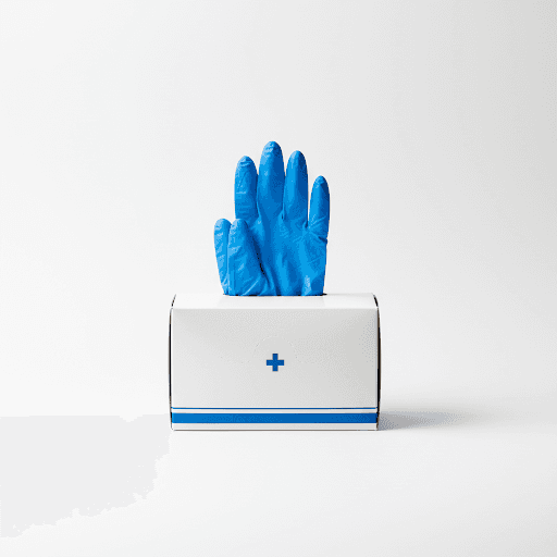 Nitril-Einmalhandschuhe puderfrei blau — 100er Box (L)