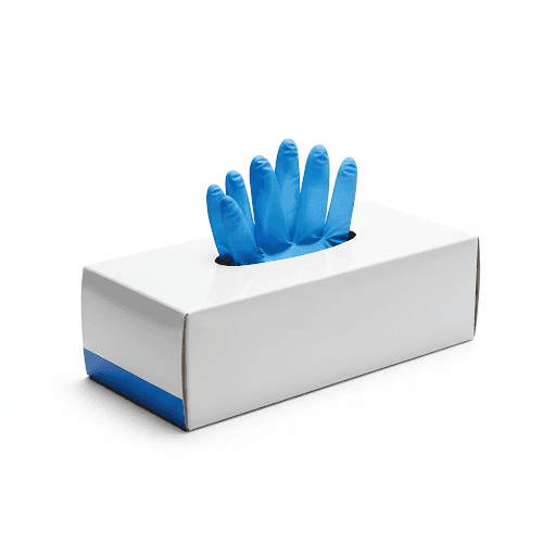 Nitril-Einmalhandschuhe puderfrei blau — 100er Box (M) 4